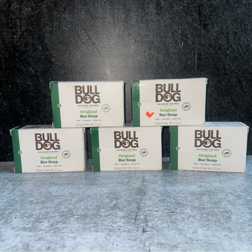 5 Lot Bull Dog Original Bar Soap 7oz Skin Care For Men Natural Ingredients